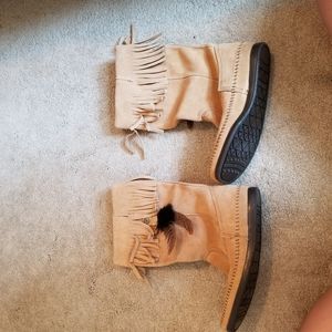 Genuine Suede Leather Minnetonka Ankle Boots